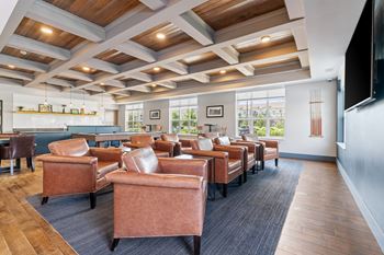 Private game room with theater seating